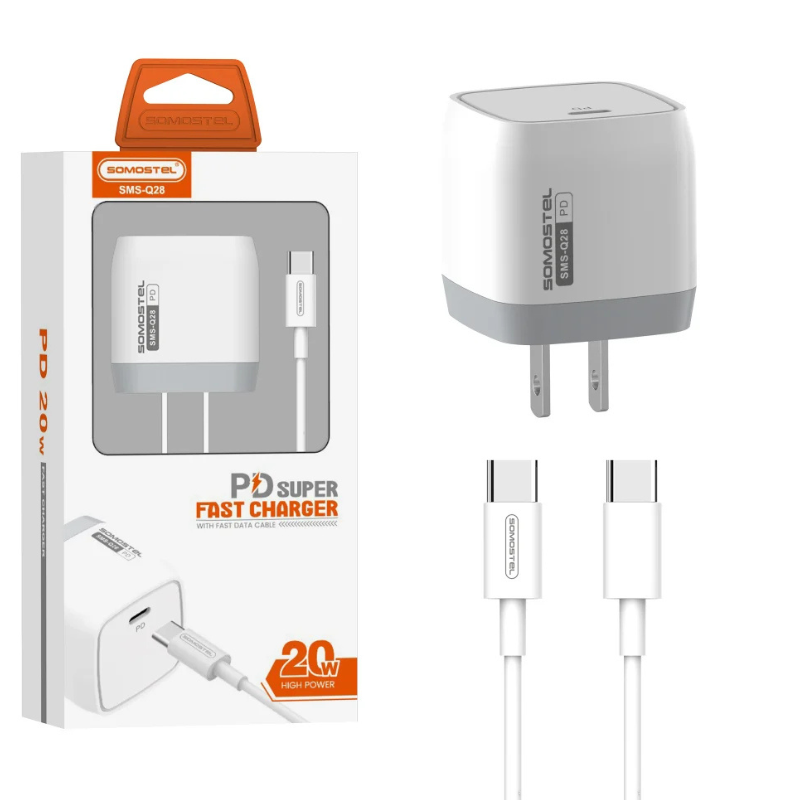 Importaciones Gicell - KIT DE CARGADOR RAPIDO USB-C PD SOMOSTEL SMS-Q28 ...